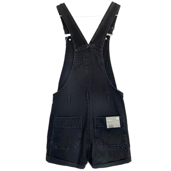 TOPSHOP MOTO Short Denim Dungaree Jumpsuit - Picture 2 of 8